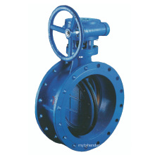 cast iron CI double flanged flange butterfly valve